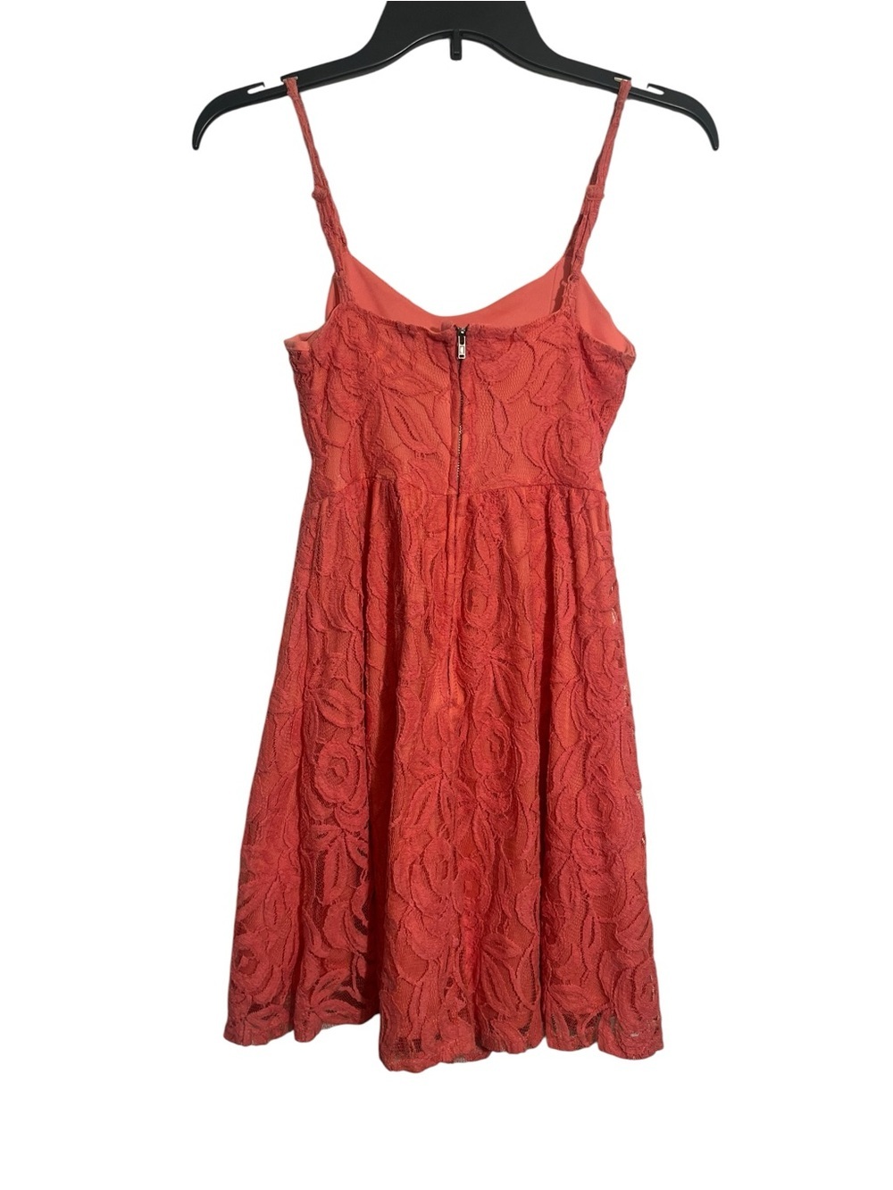 Wet Seal Coral Lace Mini Dress - Picture 3 of 5